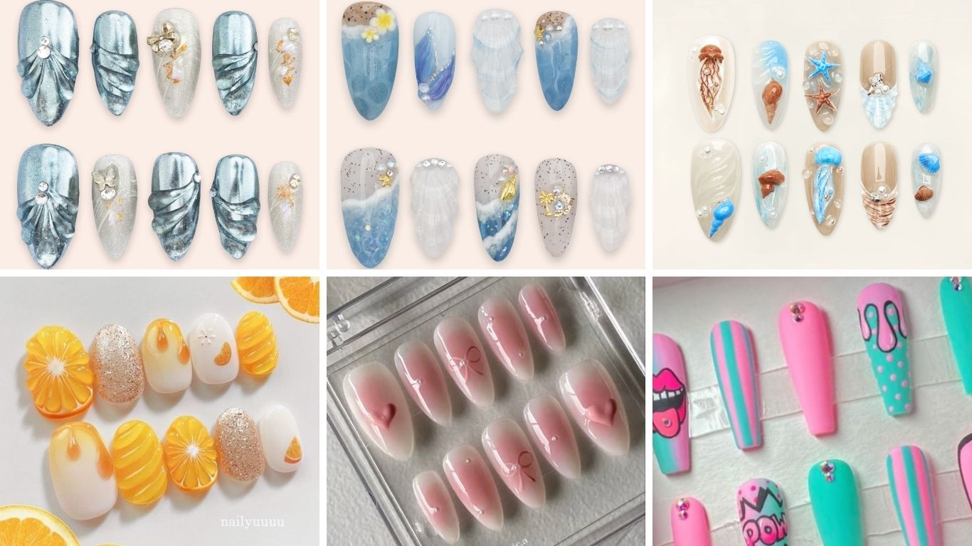 8 Trendy Beach Press On Nails to Elevate Your Vacation Look