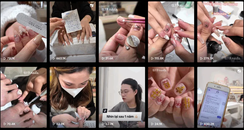 Nội dung thú vị về nail và chủ nail salon của KOL ngành nail Thạch Thảo