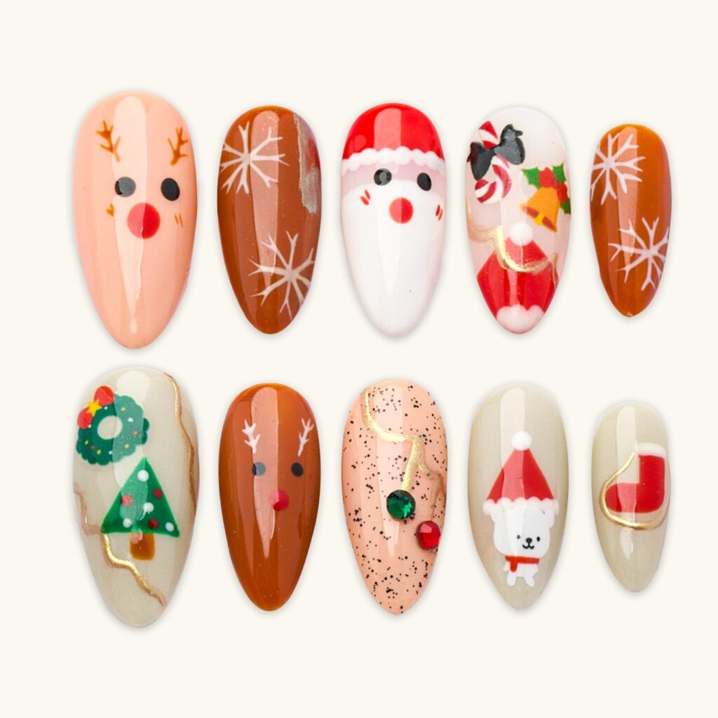 Adorable Christmas Press-On Nails Ideas Adorable Christmas Press-On Nails Ideas