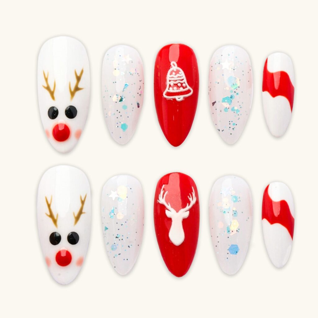 Adorable Christmas Press-On Nails Ideas Adorable Christmas Press-On Nails Ideas