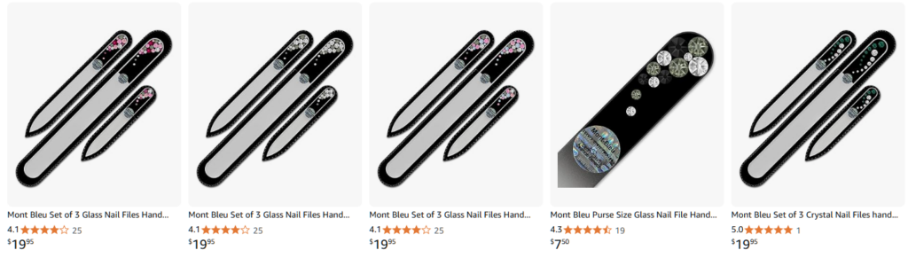 Mont Bleu Glass Nail File