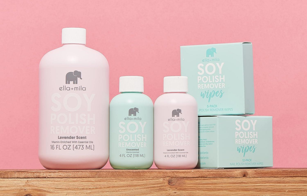 Ella+Mila Soy Nail Polish Removers eco-friendly choice