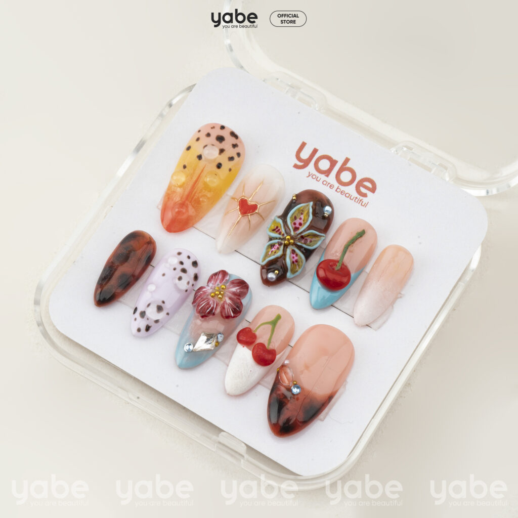 1438(1) Tropical fruit nail art with high energy Summer Vibes