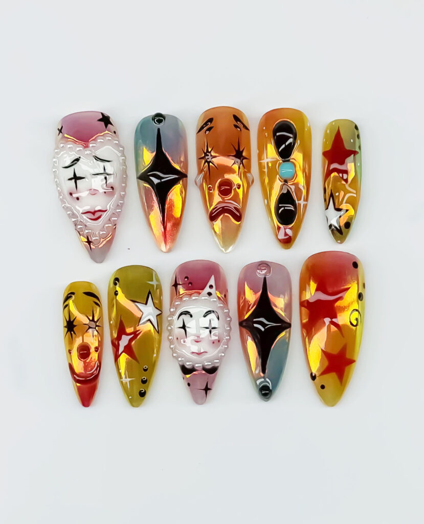 yabe-press-on-nails-design (130) Futuristic chrome nail trends 2026 with metallic silver finish