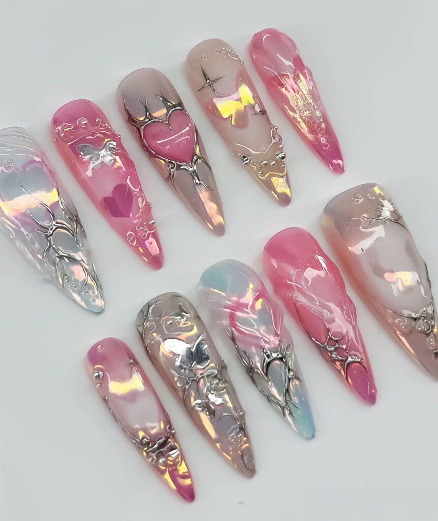 yabe-press-on-nails-design (110) Minimalist geometric nail trends featuring pastel colors