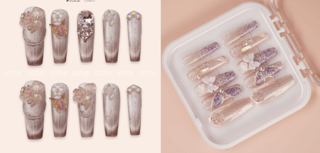 How to spot fake press on nails: authentic sets usually have a smoother, higher-quality finish