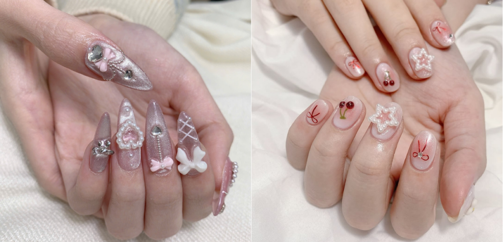 80 Beauty handmade press-on nail set