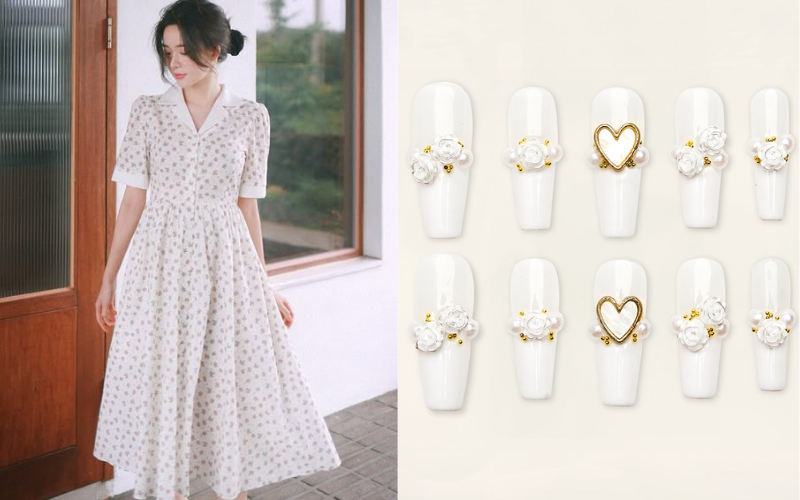 A soft, feminine style gives a gentle, romantic feel