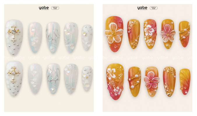 Tarot nail designs inspired by The Sun card