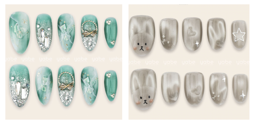 Tarot nail designs inspired by The Hermit's Retreat in minimal blue