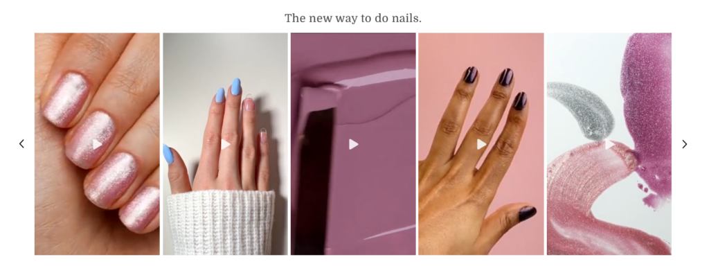 Dashing Diva nail style tips featured on its website