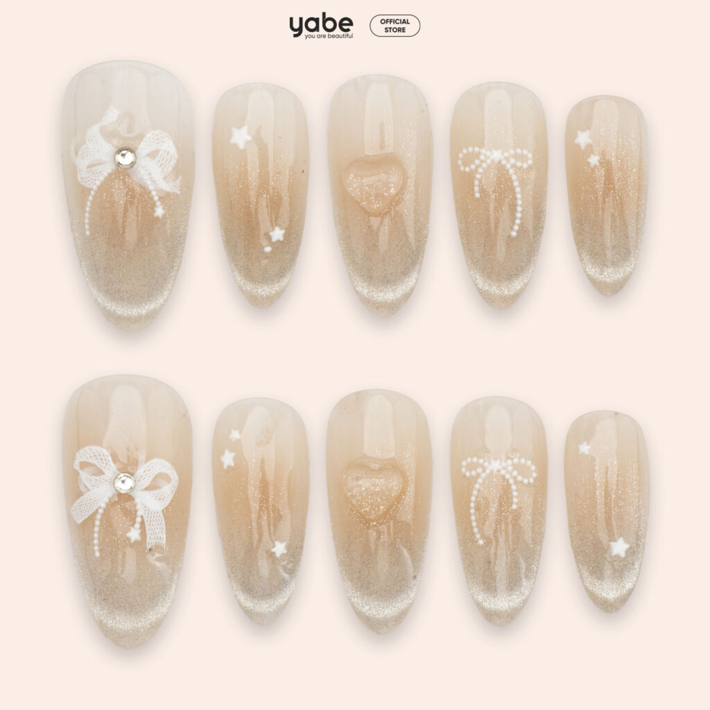 Cream ombre cute nail designs 2026 with soft gradient fade