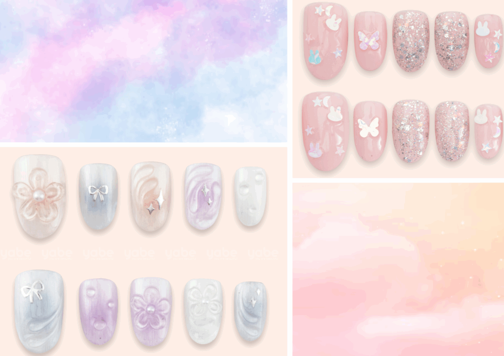 Short pastel Press-On Nails class=wp-image-15887 style=width:690px;height:auto/>Short pastel press-on nails
Starting strong with a warm-weather classic: pastel. These short press on nail designs for summer 2026 lean into soft, cooling shades—think milky pink, butter yellow, baby blue, mint, and lilac. The most popular finishes are ombre blends or color-block pairings that look fresh without feeling loud.
For extra charm, add tiny details like micro polka dots, thin stripes, or minimalist doodles (clouds, daisies, little hearts). Pastel short press on nail designs for summer 2026 also pair effortlessly with delicate rings and bracelets, and they tend to make your hands look brighter in photos.
Try next: pastel press-on nails
2) Tropical Fruit Nail Art (But Make It Short)