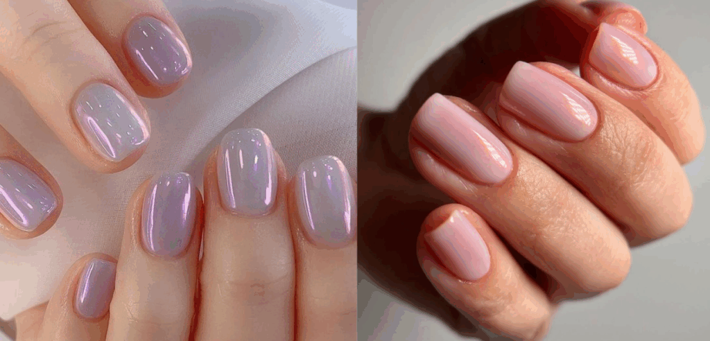 Soap nails (right image: @dorismarbeautyxo)