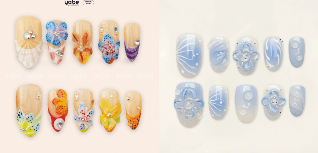 Nature-inspired short press-on nails