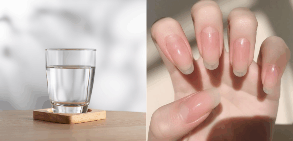 Drinking enough water helps nails maintain natural moisture