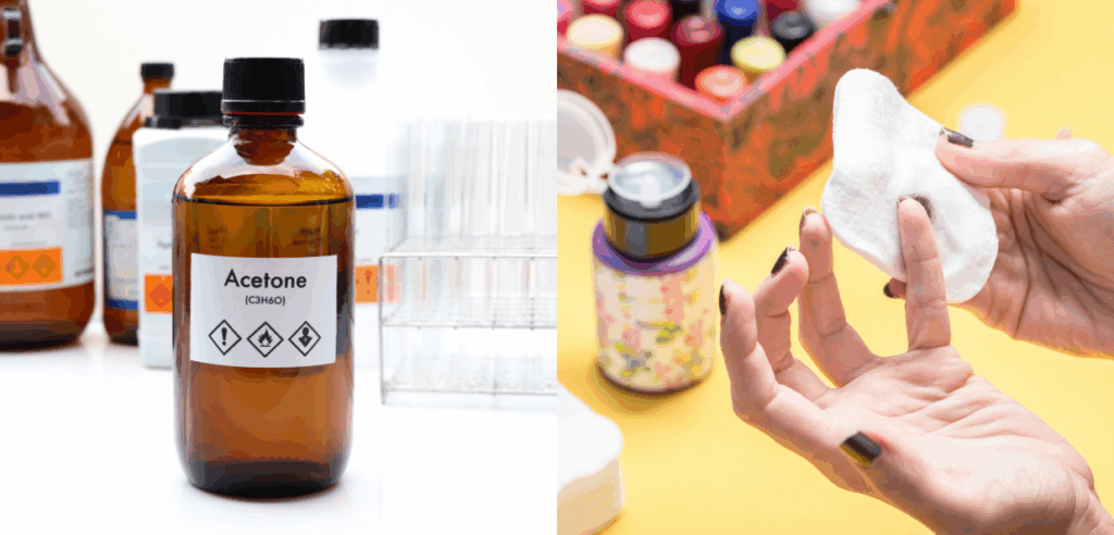 Avoid frequent acetone exposure to prevent dryness and brittleness
