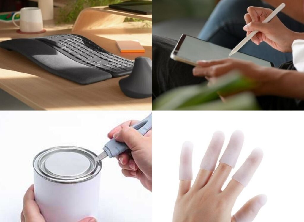 Helpful tools that protect press-on nails during daily tasks class=wp-image-15853 style=aspect-ratio:1.3333333333333333;object-fit:cover;width:604px;height:auto/>Helpful tools that protect press-on nails during daily tasks
Low-profile/ergonomic keyboard: Softer keystrokes = less impact and lifting.
Stylus: Keeps you from tapping with nail tips.
Package opener: Saves nails from prying motions.
Silicone fingertip grips: Great for repetitive work or sorting/packing.
Step 8: Safe removal (the most important part of avoiding damage)
Even perfect application won’t help if removal is rushed. The safest answer to how to apply press on nails without damaging your natural nails always includes gentle removal—never peeling.
How to