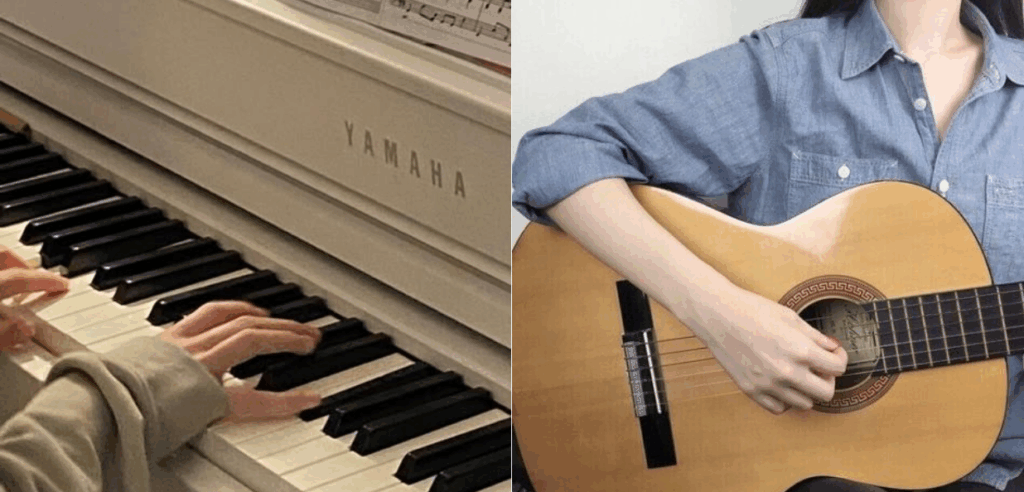You can still play instruments while wearing press-on nails