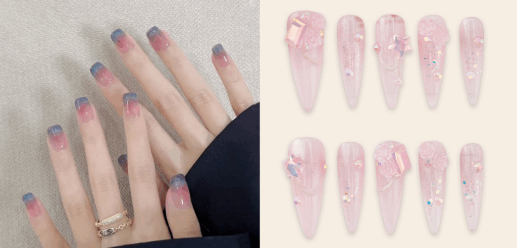 Gradient (left) and ombré (right)