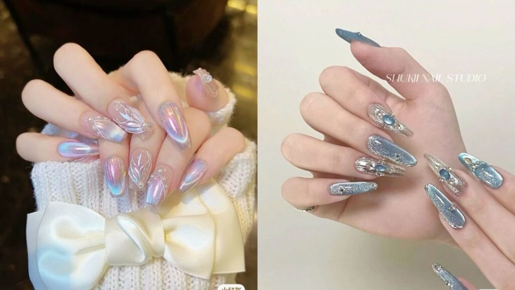 3D cat eye nails