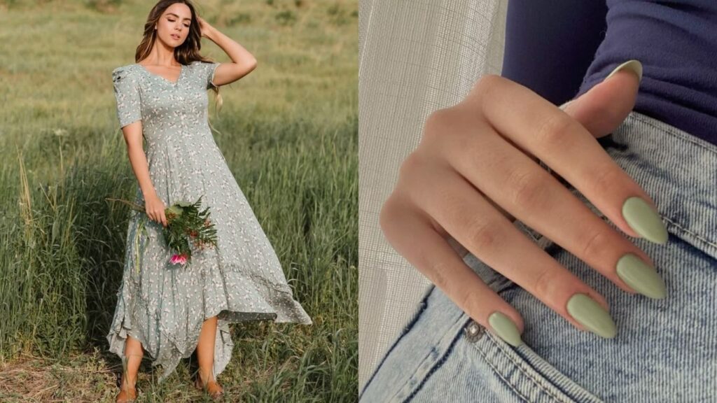 Neutral nails that suit boho chic outfits