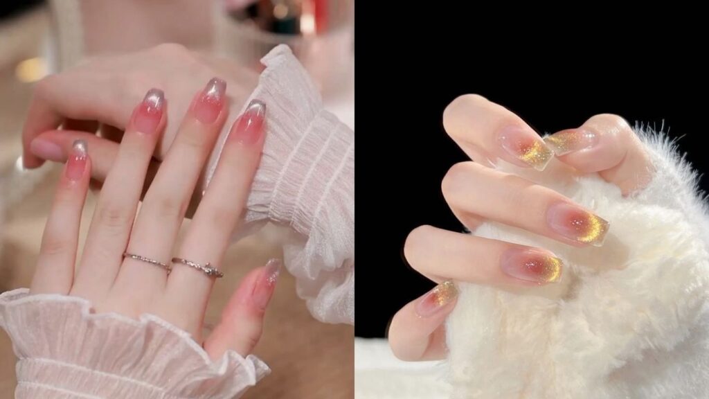Holographic nail polish ideas with a multicolor shift