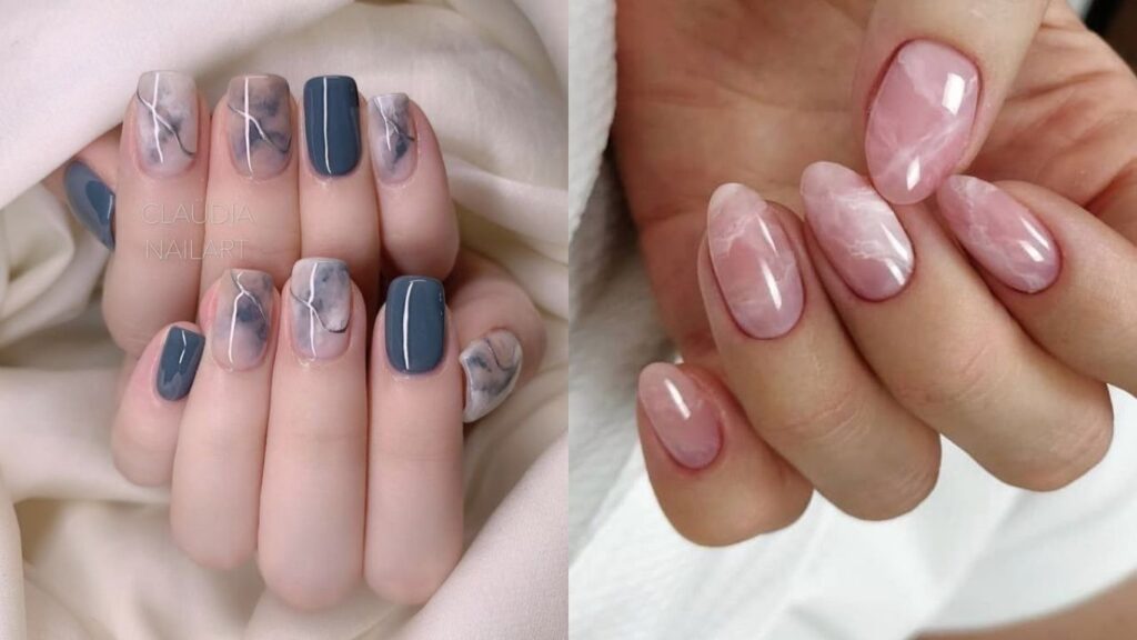 Marble nail polish design ideas
