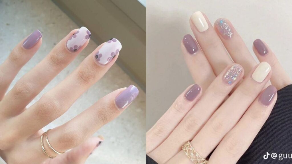 Lavender nail polish that makes skin look brighter