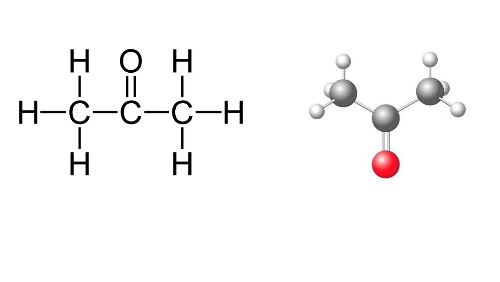 Chemical formula of acetone