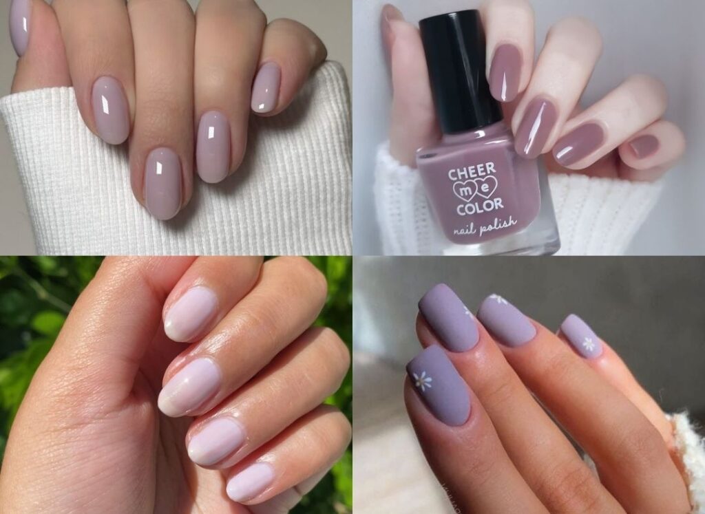 Lavender milk soft press-on nails