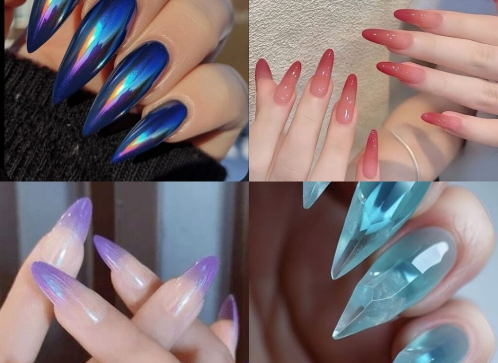 Aura long press on nail designs