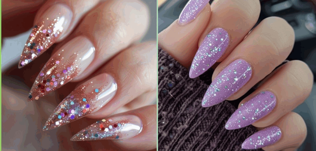 Mermaid shimmer beach press on nails