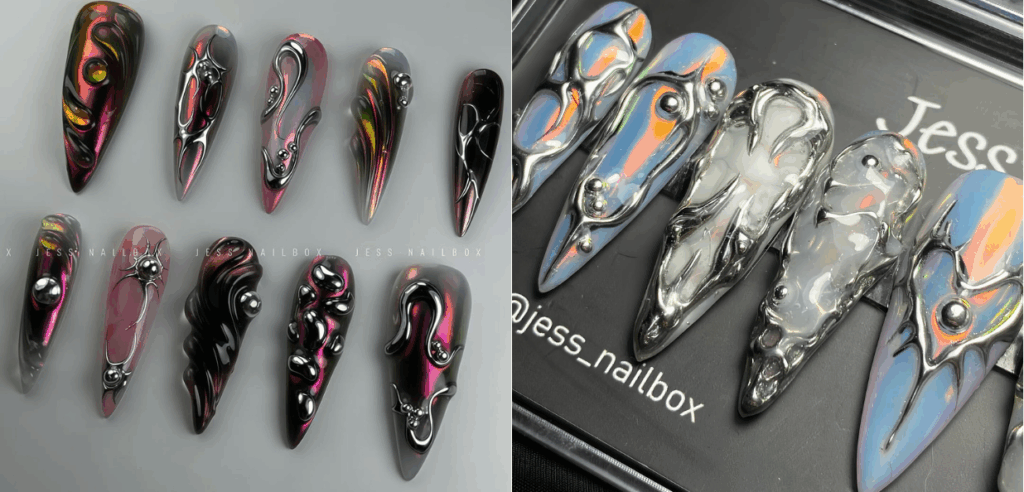 Abstract art nails