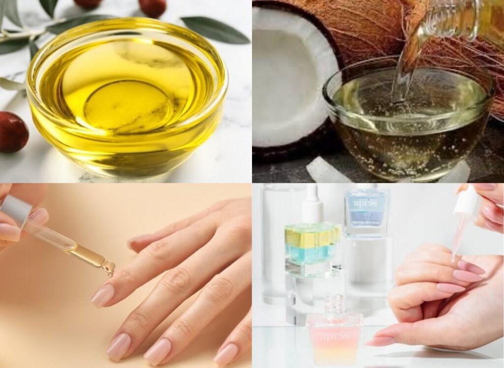 Moisturizing nails with nail oil or serum