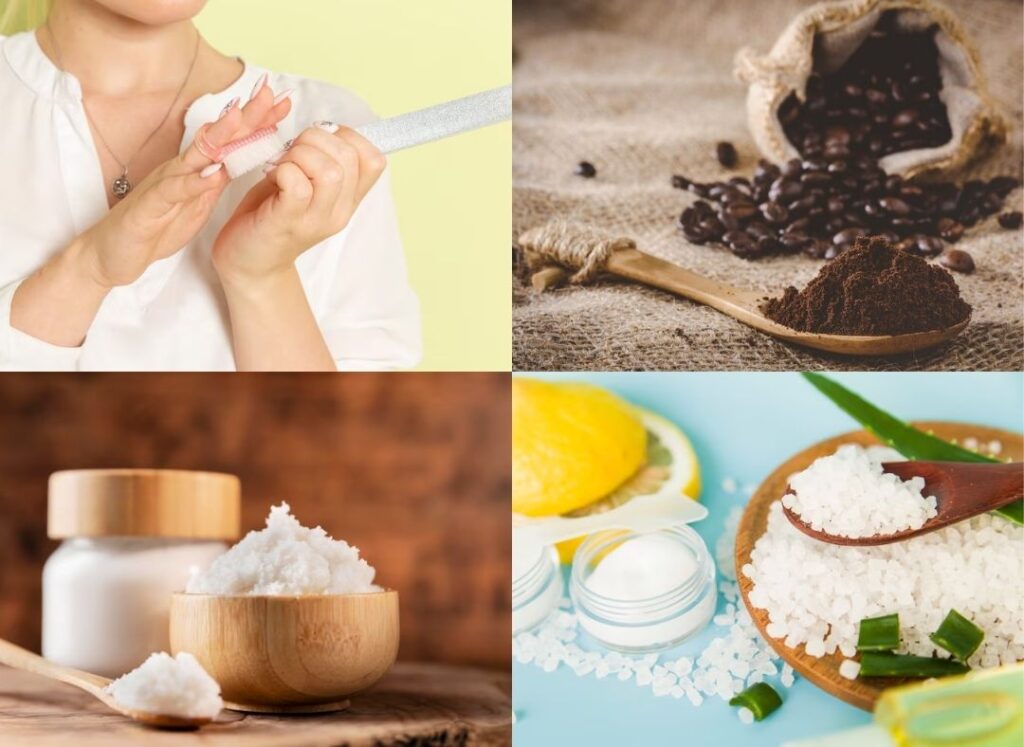 Exfoliating hands and nails for better absorption