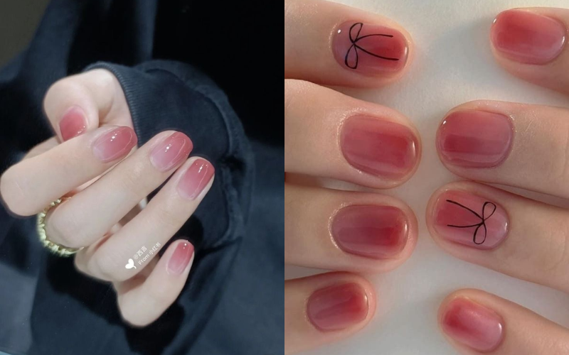 Blush nails