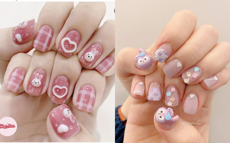 Cute Korean style nails