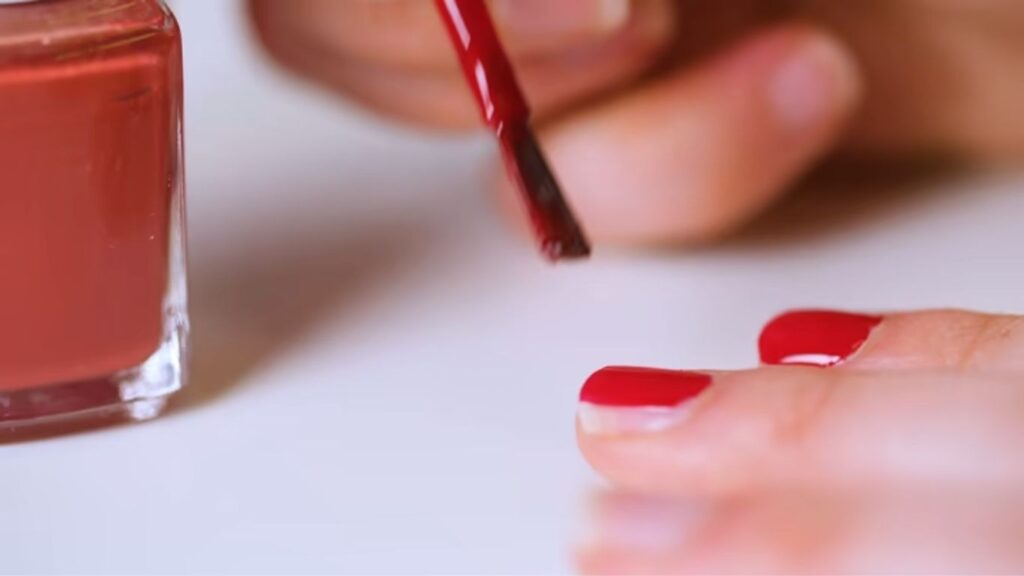 Flat brush nail art technique