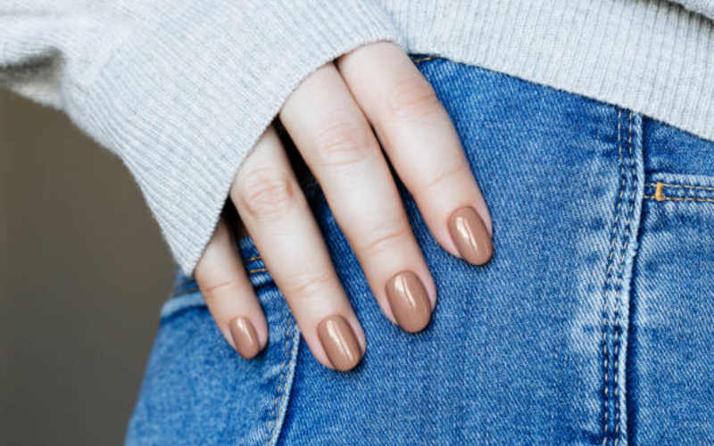 Modern nude simple elegant nail designs