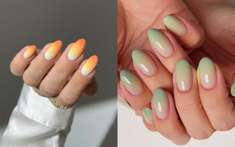 Simple ombre nail design