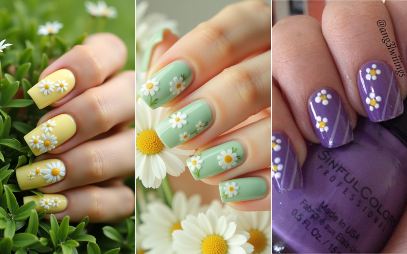 Daisy nail design