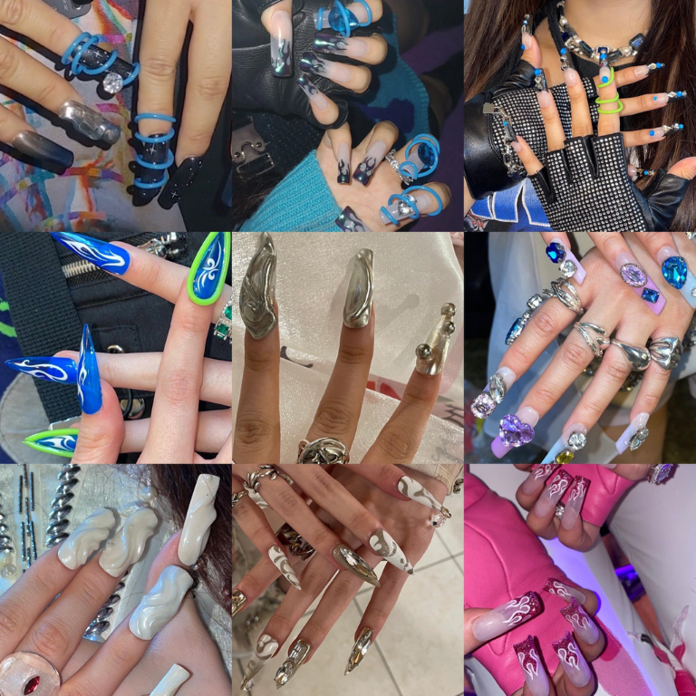 aespa Savage nail set designed by K-pop idol nail artist Park Eunkyung
