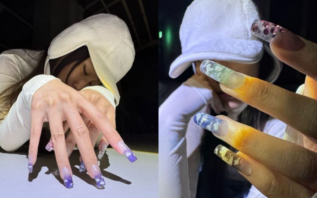 Cloud ombré nails inspired by Park Eunkyung nail designs