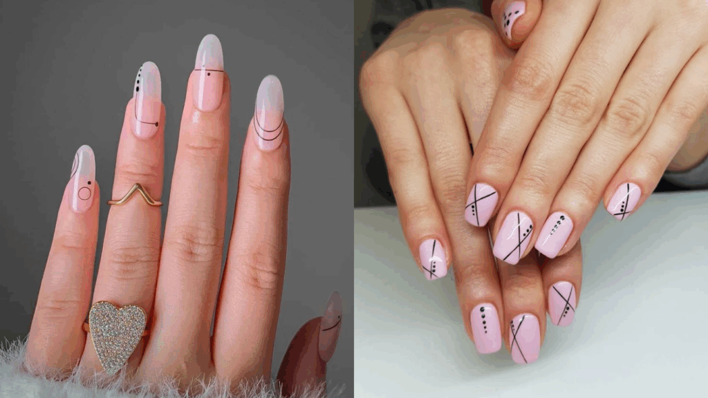 Geometric lines simple office nails