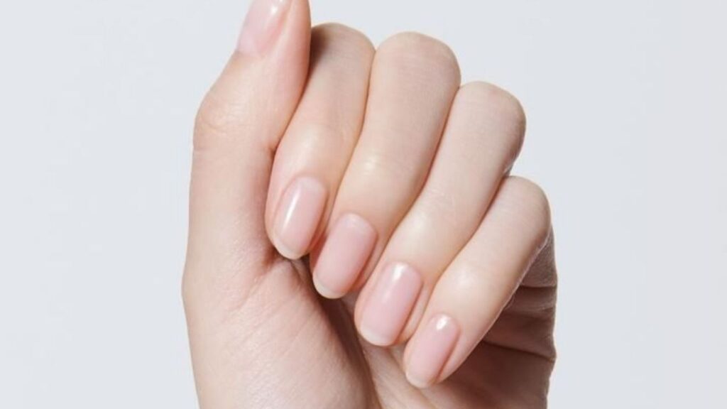 Clear glossy nails
