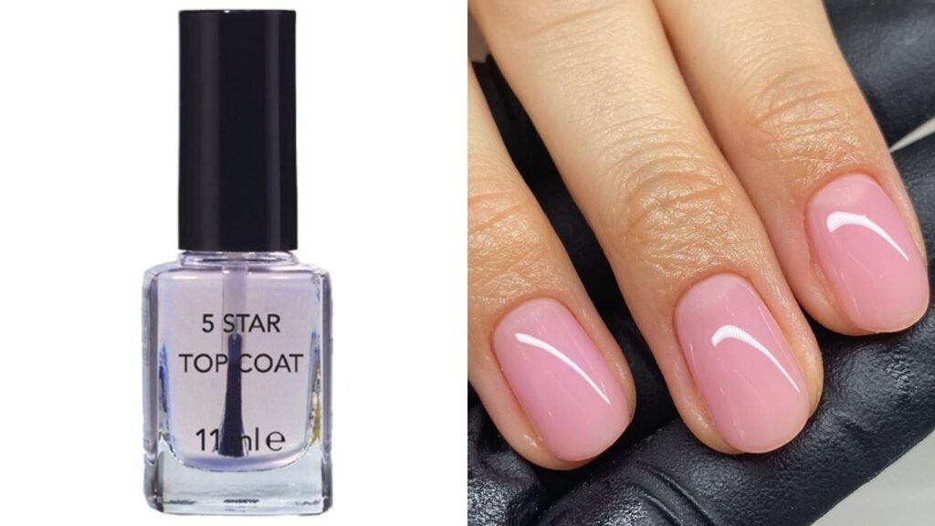 Top coat for sealing an easy at home manicure