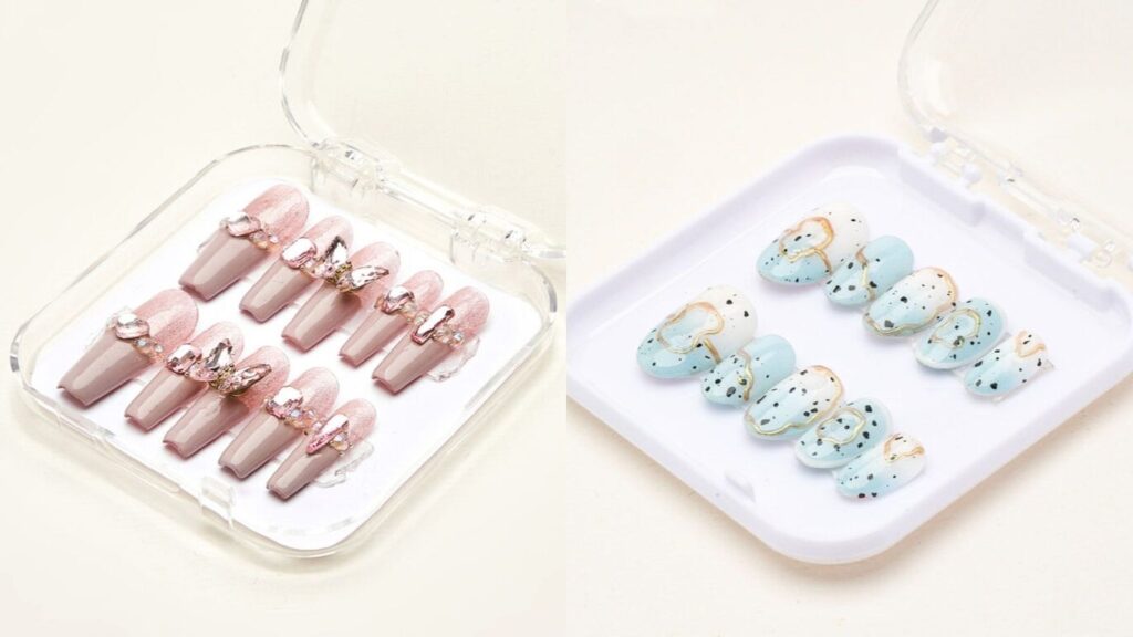 Press-on nails as a fast easy at home manicure option