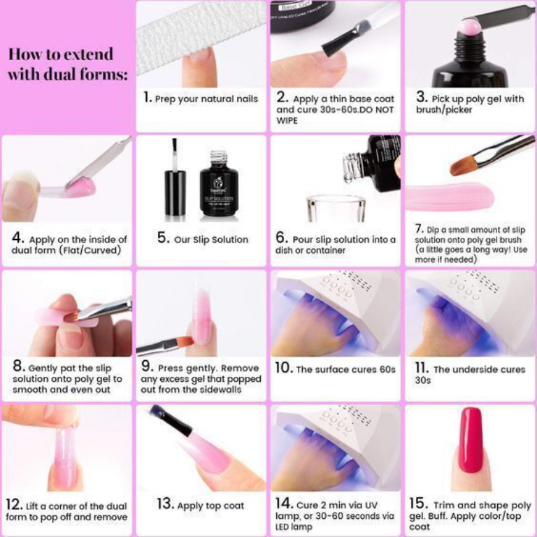 Steps for applying gel nails
