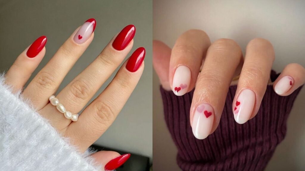 Valentine nail color trends 2026: red and pink manicure ideas
